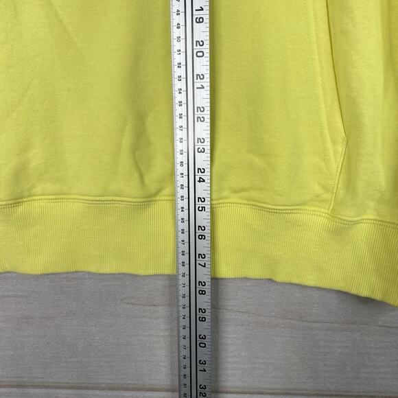 North Face Hoodie Womens XL Yellow Pullover Sweatshirt Half Dome Logo Front - Picture 4 of 9